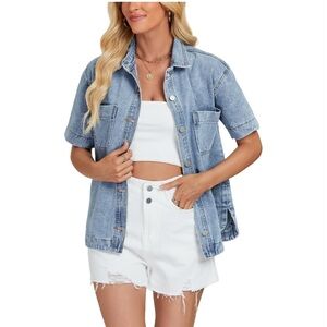 Denim Short Sleeve Jacket